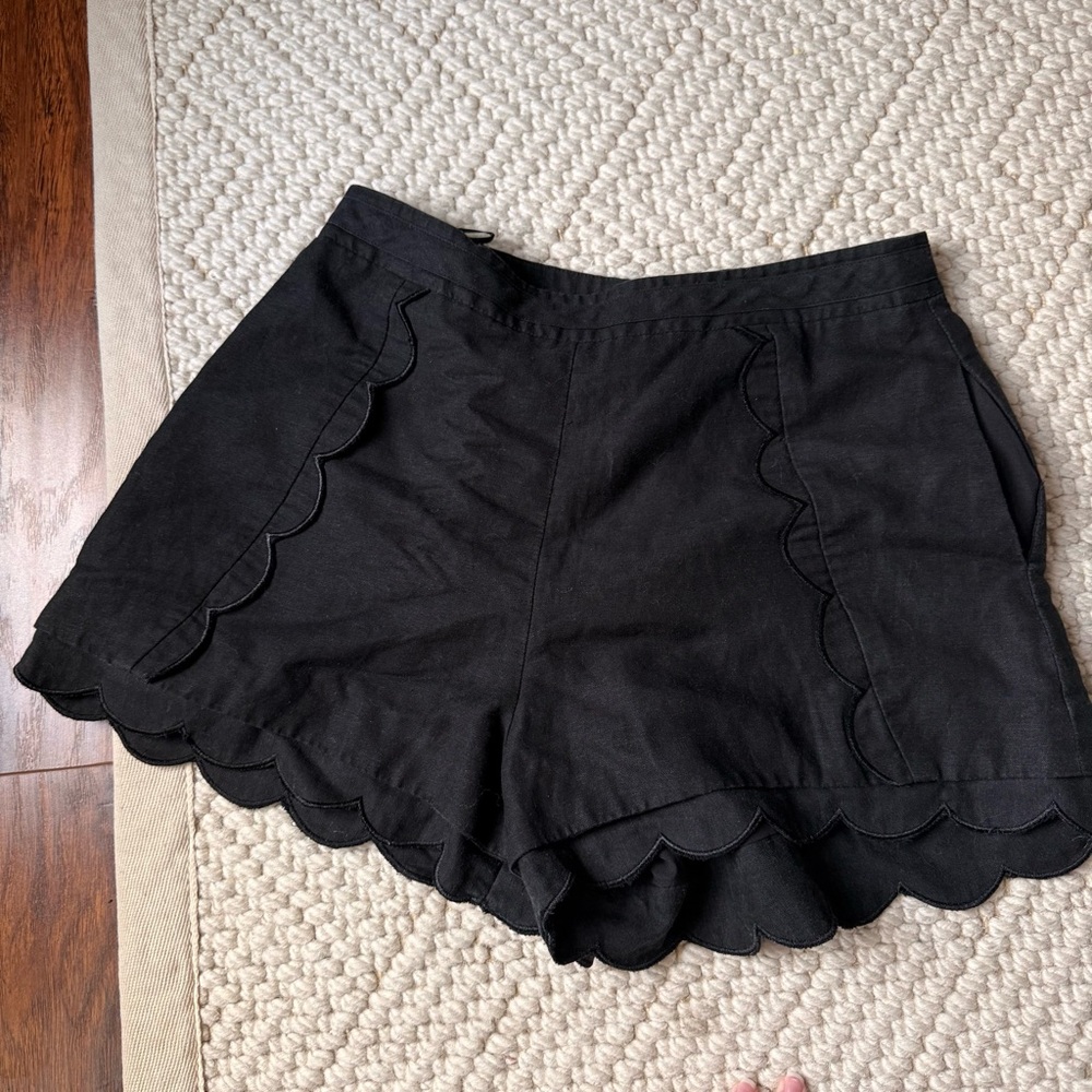 C/MEO Collective Black Scalloped Hem Shorts